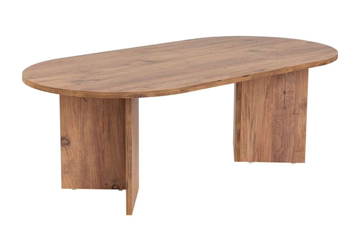 Table basse ovale aspect pin atlantique Sabla - 119x60 