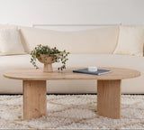 Table basse ovale Sapphire en chêne Look Sabla - 119x60 