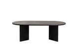 Table basse ovale aspect bois noir Sabla - 119x60 
