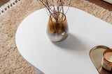 Table basse ovale Sapphire blanc Sabla - 119x60 