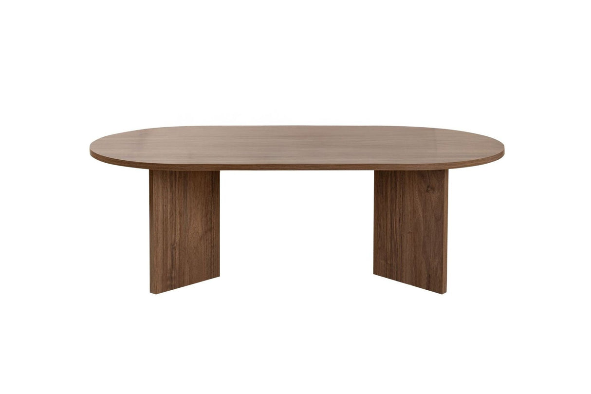 Table basse ovale aspect noyer Sabla - 119x60 