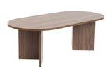 Table basse ovale aspect noyer Sabla - 119x60 