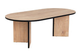 Table basse chêne mélaminé noir forme arc Koda 119x60 cm