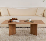 Table basse rectangulaire Siban aspect pin atlantique - 119x60 cm 