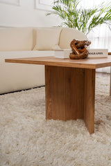 Table basse rectangulaire Siban aspect pin atlantique - 119x60 cm 