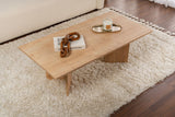 Table basse rectangulaire Siban Sapphire aspect chêne - 119x60 cm 