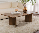 Table basse rectangulaire Siban aspect noyer - 119x60 cm 