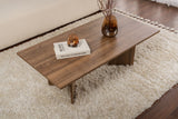 Table basse rectangulaire Siban aspect noyer - 119x60 cm 