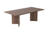 Table basse rectangulaire Siban aspect noyer - 119x60 cm 