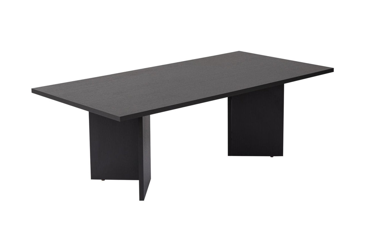 Table basse rectangulaire Siban aspect bois noir - 119x60 cm 