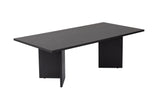 Table basse rectangulaire Siban aspect bois noir - 119x60 cm 