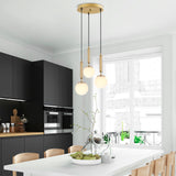 Hanglamp 3-lichts Goud Glas Cascade