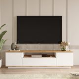 TV Meubel Salerno Atlantisch Dennenhout Wit Melamine 180x44,6x44,5 cm