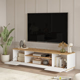 TV Meubel Salerno Atlantisch Dennenhout Wit Melamine 180x44,6x44,5 cm