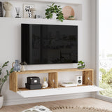 Ensemble de meubles télévisés Isla Atlantic Pine Wit Melamine 140x29.1x31.6 cm