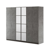 Armoire orbis anthracite gris mélamine 207.6x183.8x50 cm