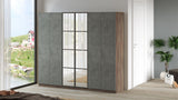 Armoire Astra Brown Grey Mélamine 207.6x183.8x50 cm