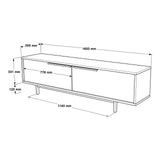 TV Meubel Kosmos Walnoot Eik Melamine 160x45,1x35,5 cm