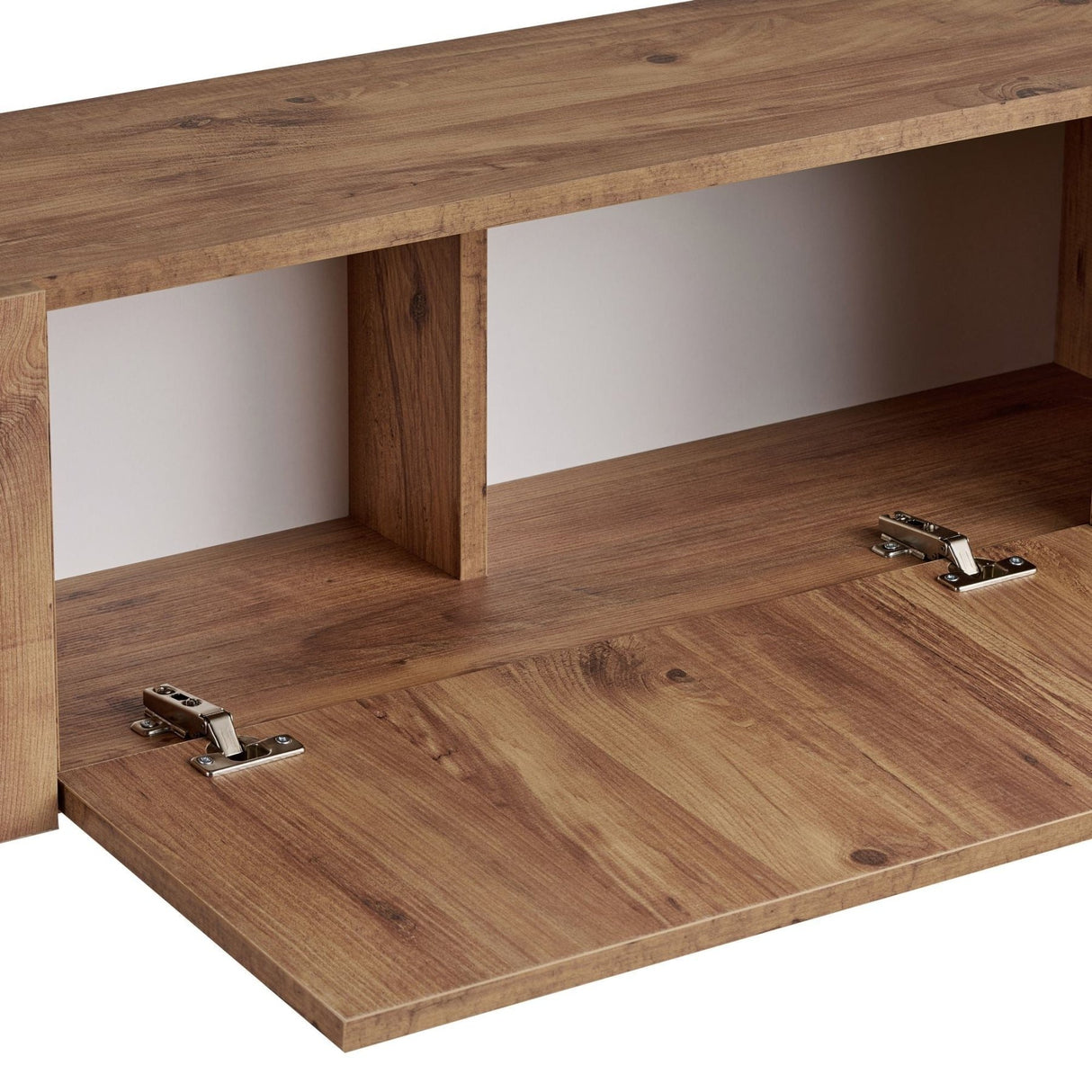 Nexus tv-meubel eikenlook met zwart 180 cm Atlantic Pine eikenlook en zwart Melamine gecoat houtcomposiet