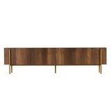 Nexus tv-meubel walnootlook met goud 180 cm Barok walnootlook met goud Gemelamineerd hout
