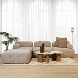 Banque modulaire 3 places avec hocker doblo beige