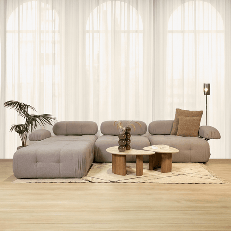 Banque modulaire 3 places avec hocker doblo beige