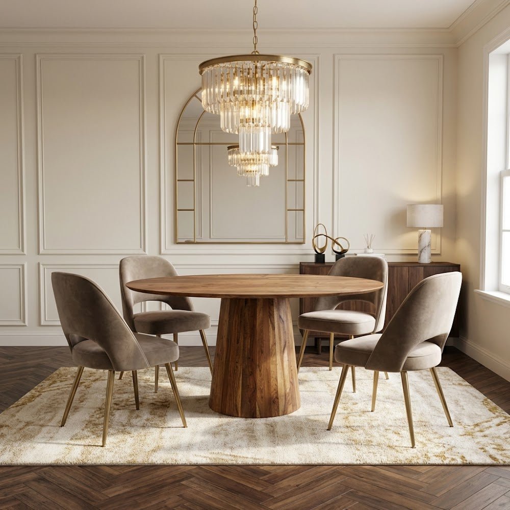 Ovale Eettafel Amelia Acaciahout O-poot