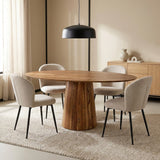 Ovale Eettafel Amelia Acaciahout O-poot