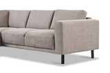 Moderne 3-zits Hoekbank Links Taupe Stof Aniko met Lounger 240x197x78 cm