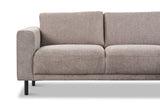 Moderne 3-zits Hoekbank Links Taupe Stof Aniko met Lounger 240x197x78 cm