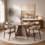 Eettafels-Eetkamertafel rond Walnoot - 120 cm - Mary-Dimehouse
