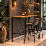 Bartafels - Bartafel Walnoot melamine - 90 x 48 cm - 92 cm hoog - North - Dimehouse
