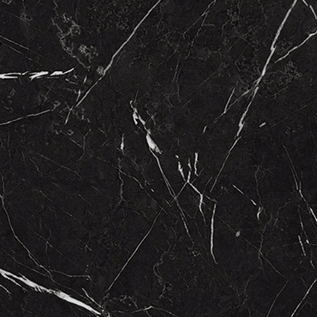 Bistro eettafel zwart marmerlook melamine -  70x70 cm - Elmo