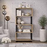 Boekenkast Ceylan Walnoot Melamine 80x128x22 cm