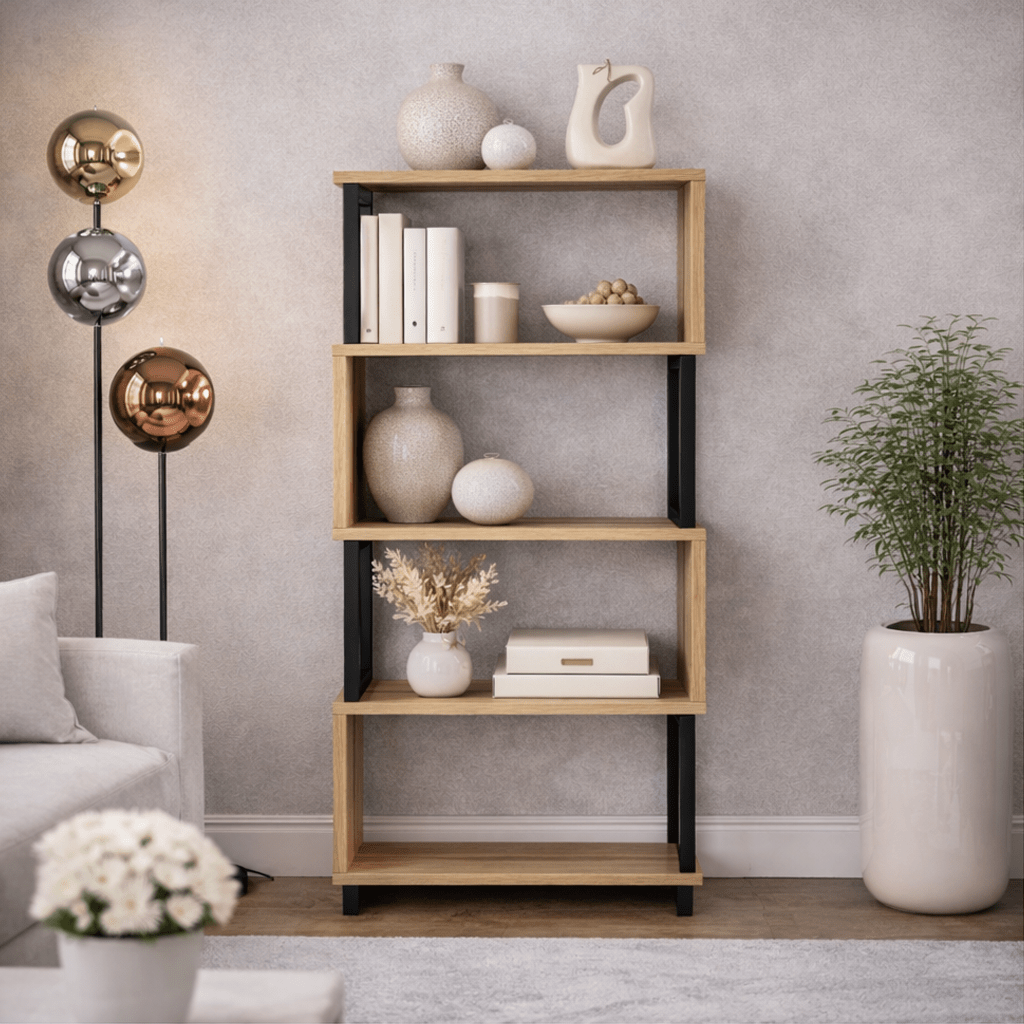 Boekenkast Ceylan Walnoot Melamine 80x128x22 cm