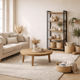 Bibliothèque Cosmo Atlantic Denhout Black Mélamine 60x180x35 cm