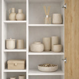 Bibliothèque Jedda White Oak Melamine 79x190x32 cm