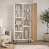 Bibliothèque Jedda White Oak Melamine 79x190x32 cm