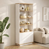 Bibliothèque nautica atlantic pin wit melamine 75x168.3x26.8 cm