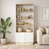 Bibliothèque nautica atlantic pin wit melamine 75x168.3x26.8 cm