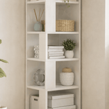 Boekenkasten - Boekenkast Piano Wit Melamine 34x161x34 cm - Dimehouse