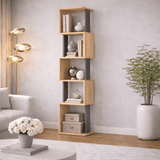 Bibliothèque Piri Sonoma Oak Anthracite Mélamine 35x161x30 cm