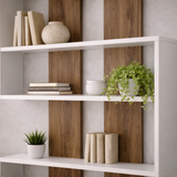 Boekenkast Rain Wit Walnoot Melamine 120x162x20 cm