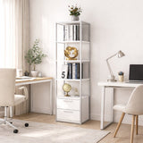 Boekenkast Robbins White Wit Melamine 39x160x39 cm