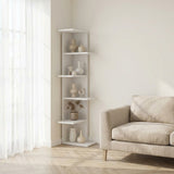 Bibliothèque Saso Mélamine blanche 37x141x24 cm