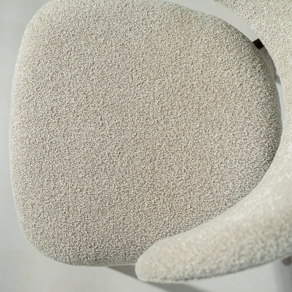 Eetkamerstoelen-Japandi Eetkamerstoel Yuka Zand - Walnootlook Frame-Dimehouse