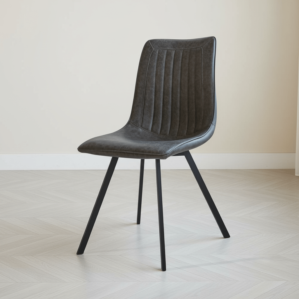 Eetkamerstoel Jimmy PU-kunstleer antraciet