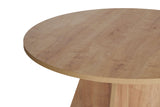 Eetkamertafel rond Eiken melamine Mary - 125 cm