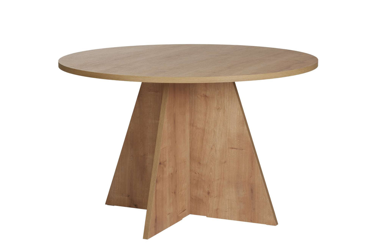 Eetkamertafel rond Eiken melamine Mary - 125 cm