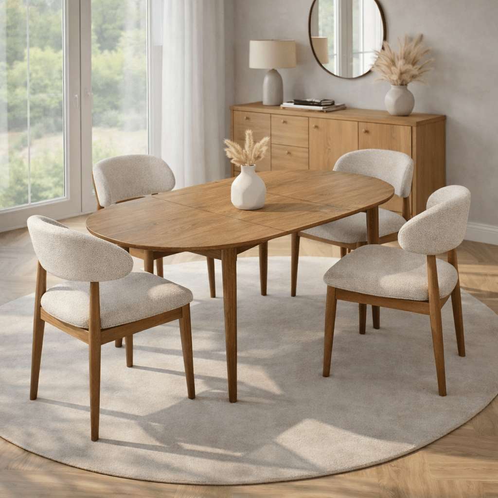 Table à manger noyer en mélamine rectangulaire 180x89,5x75 cm - Linova